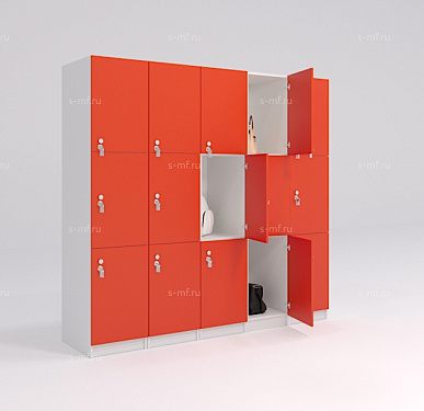 Шкафчик Спело красный (МДФ с HPL) 300x520x1900 фасад МДФ с HPL