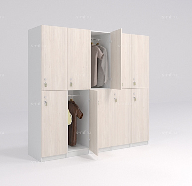 Шкафчик Детта светлое дерево (стандарт) 400x520x1900 фасад ЛДСП