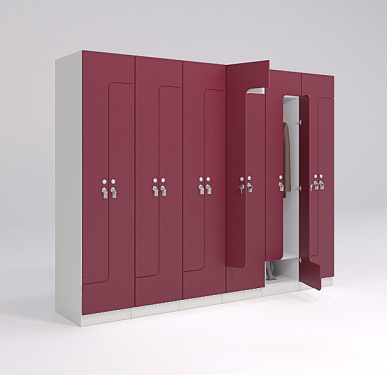 Шкафчик Финн красный (стандарт) 400x520x1900 фасад ЛДСП