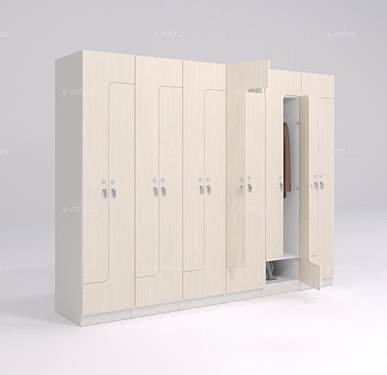 Шкафчик Финн дуб светлый (стандарт) 400x520x1900 фасад ЛДСП