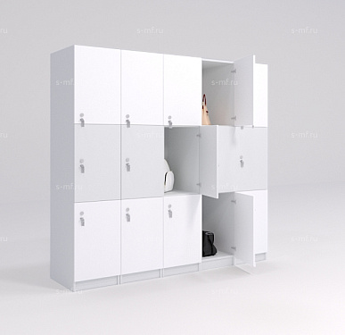 Шкафчик Спело бело-серый (эконом) 300x500x1900 фасад ЛДСП