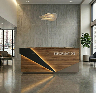 Стойка ресепшен (Хай-тек  Экостиль Скандинавский)