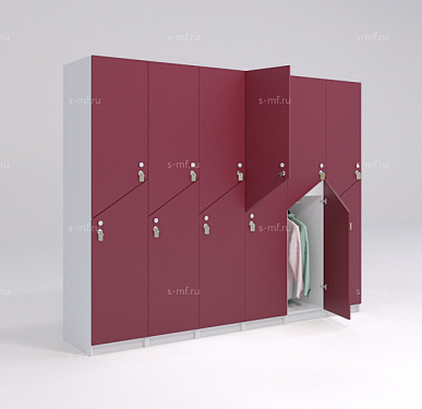 Шкафчик Ориноко красный (стандарт) 400x520x1900 фасад ЛДСП