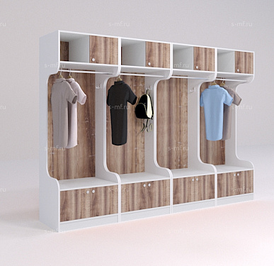 Шкафчик Бруно дуб тёмный 800x520x1900 фасад ЛДСП