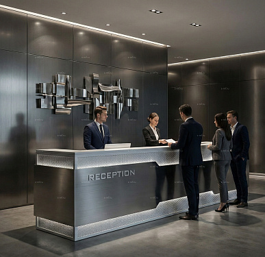 Стойка ресепшен (Хай-тек  Лофт Скандинавский)