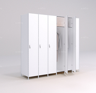 Шкафчик Джино белый (HPL) 300x500x1800 фасад HPL пластик