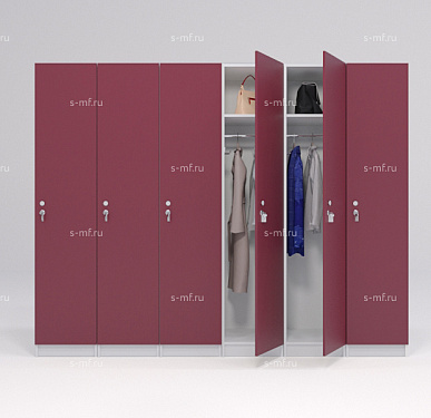 Шкафчик Джино красный (стандарт) 300x520x1900 фасад ЛДСП