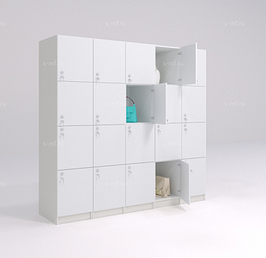 Шкафчик Хэппи серый (МДФ с HPL) 300x520x1900 фасад МДФ с HPL