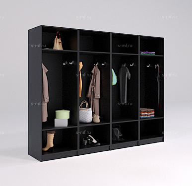 Шкафчик Артек чёрный 600x500x1900