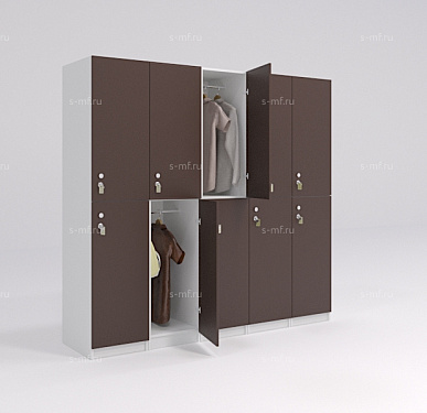 Шкафчик Детта коричневый (стандарт) 400x520x1900 фасад ЛДСП