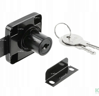 Замок мебельный №138 чёрный