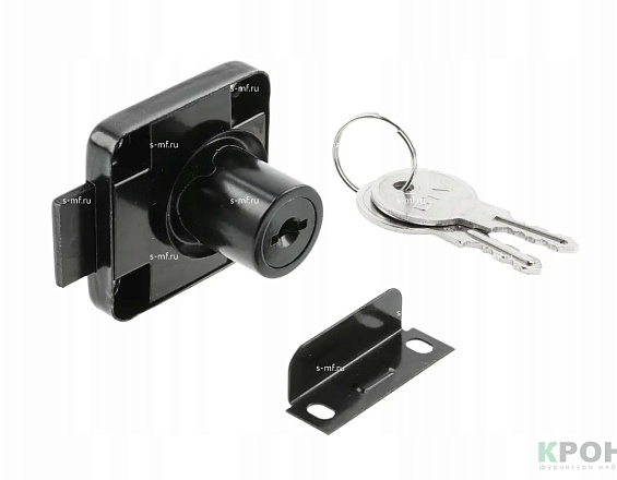 Замок мебельный №138 чёрный