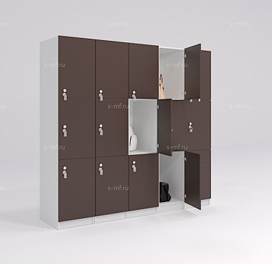 Шкафчик Спело коричневый (стандарт) 400x520x1900 фасад ЛДСП