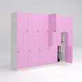 Шкафчик Глэд розовый (МДФ с HPL) 400x520x1900 фасад МДФ с HPL