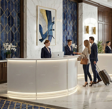 Стойка ресепшен (Скандинавский  Минимализм Хай-тек)