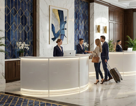 Стойка ресепшен (Скандинавский  Минимализм Хай-тек)