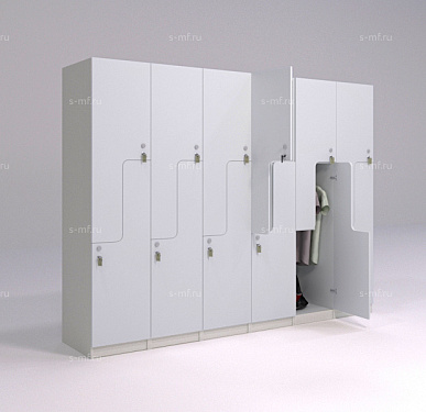 Шкафчик Глэд серый (МДФ с HPL) 400x520x1900 фасад МДФ с HPL