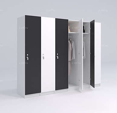 Шкафчик Джино чёрно-белый (стандарт) 400x520x1900 фасад ЛДСП