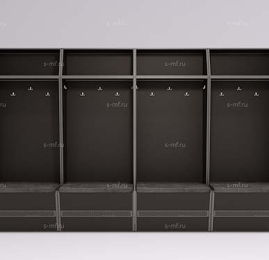 Шкафчик Буре чёрный 800x520x2000