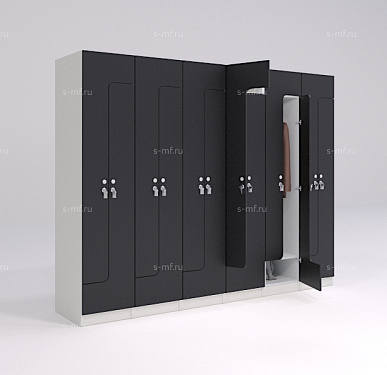 Шкафчик Финн чёрный (стандарт) 400x520x1900 фасад ЛДСП