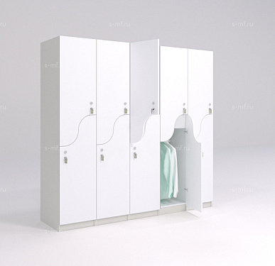 Шкафчик Жако белый (стандарт) 400x520x1900 фасад ЛДСП