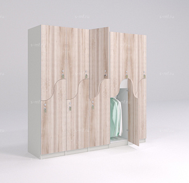 Шкафчик Жако дуб светлый (стандарт) 400x520x1900 фасад ЛДСП