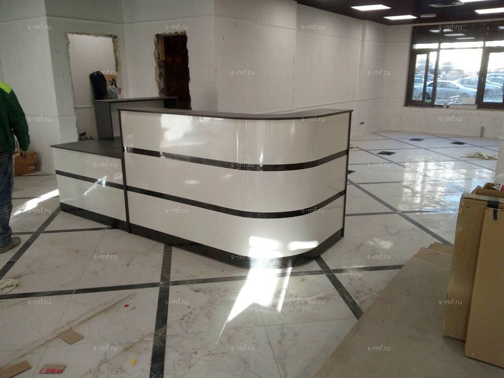 Стойка ресепшен (Скандинавский  Хай-тек Экостиль)