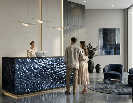 Стойка ресепшен (Хай-тек  Экостиль Минимализм)