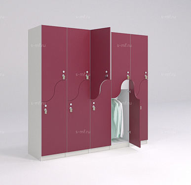 Шкафчик Жако красный (стандарт) 400x520x1900 фасад ЛДСП