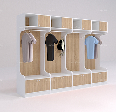 Шкафчик Бруно дуб светлый 700x520x1900 фасад ЛДСП