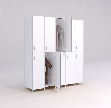 Шкафчик Детта белый (HPL) 300x500x1800 фасад HPL пластик