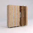Шкафчик Джино дуб светлый (HPL) 300x500x1800 фасад HPL пластик