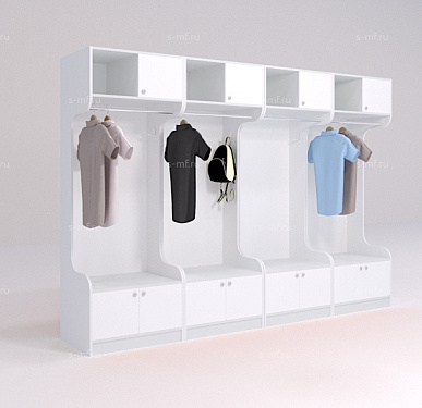 Шкафчик Бруно белый 700x520x1900 фасад ЛДСП