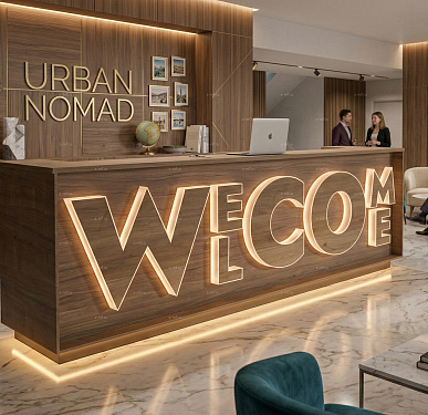 Стойка ресепшен (Хай-тек  Лофт Экостиль)