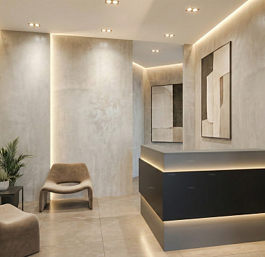 Стойка ресепшен (Хай-тек  Минимализм Скандинавский)