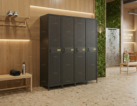 Шкафчик Айрон-1 400x520x1900 фасад Металл