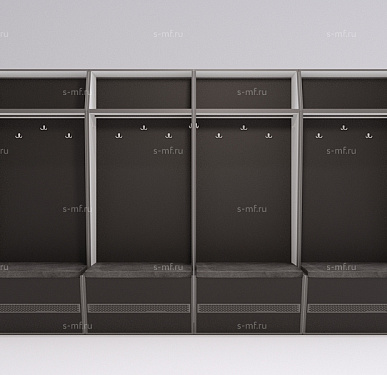 Шкафчик Буре чёрный 800x520x2000