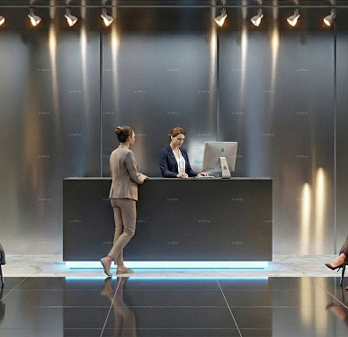 Стойка ресепшен (Скандинавский  Хай-тек Минимализм)