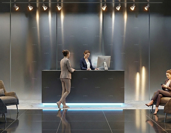 Стойка ресепшен (Скандинавский  Хай-тек Минимализм)