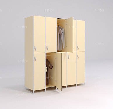Шкафчик Детта бежевый (HPL) 300x500x1800 фасад HPL пластик