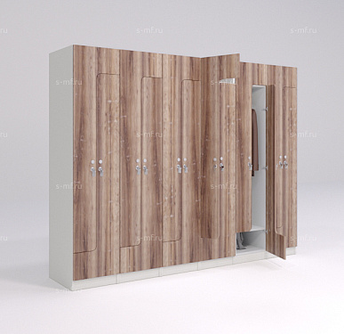 Шкафчик Финн дуб тёмный (МДФ с HPL) 400x520x1900 фасад МДФ с HPL