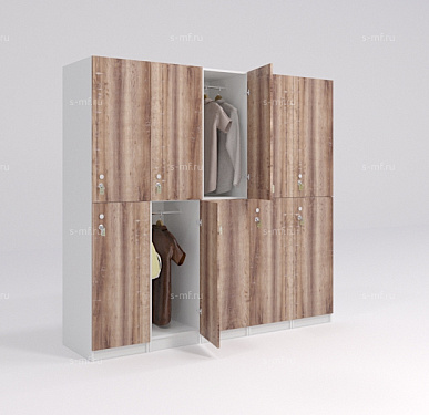 Шкафчик Детта дуб тёмный (стандарт) 400x520x1900 фасад ЛДСП