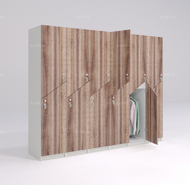 Шкафчик Ориноко дуб тёмный (МДФ с HPL) 400x520x1900 фасад МДФ с HPL