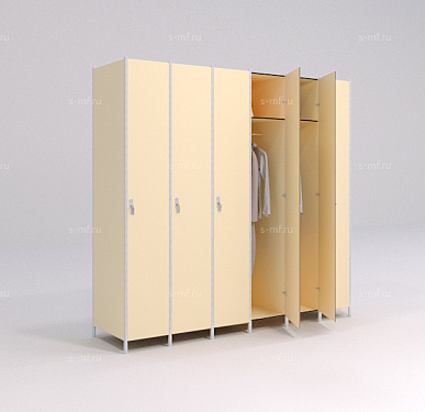 Шкафчик Джино бежевый (HPL) 300x500x1800 фасад HPL пластик