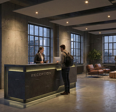 Стойка ресепшен (Хай-тек  Лофт Скандинавский)