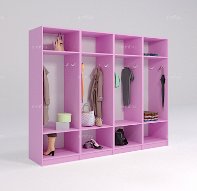 Шкафчик Артек розовый 600x500x1900