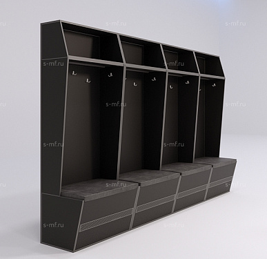 Шкафчик Буре чёрный 1000x520x2000