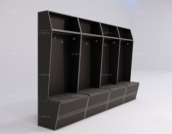 Шкафчик Буре чёрный 1000x520x2000