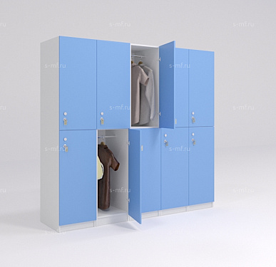Шкафчик Детта голубой (стандарт) 300x520x1900 фасад ЛДСП