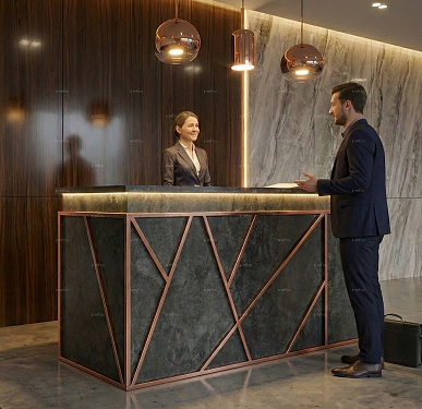 Стойка ресепшен (Скандинавский  Лофт Экостиль)